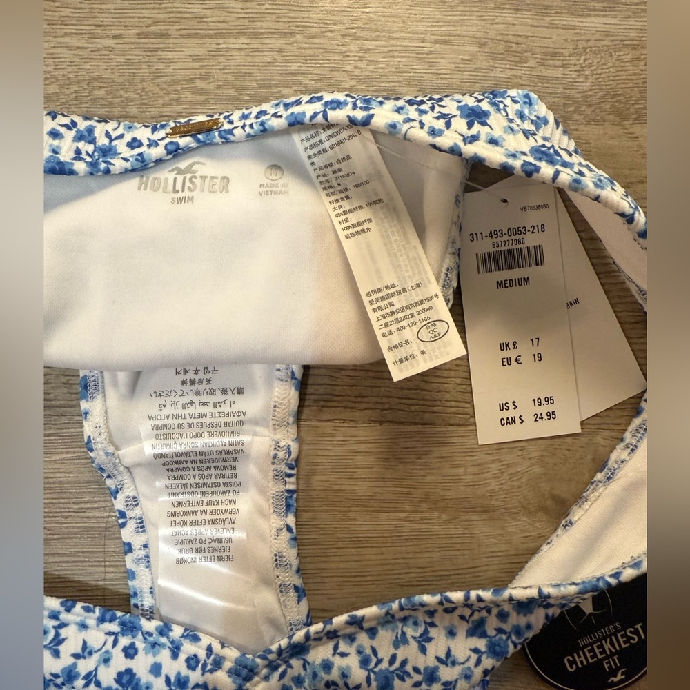 Hollister Blue Floral Bikini bottom
